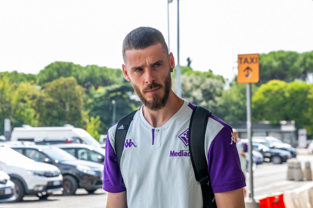FIRENZE LA FIORENTINA E' PARTITA IN DIREZIONE UNGHERIA DALL'AEROPORTO DI PERETOLA IN VISTA DELLA PARTITA DI RITORNO DEL PRELIMINARE DI CONFERENCE LEAGUE CONTRO LA PUSKAS ACADEMY