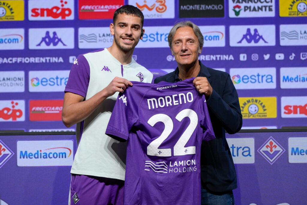 BAGNO A RIPOLI AL VIOLA PARK E' STATO PRESENTATO IL NUOVO ACQUISTO DELLA FIORENTINA MATIAS MORENO