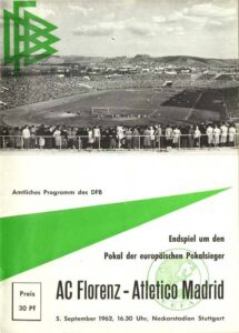 Match programme Fiorentina-Atletico Madrid 1962