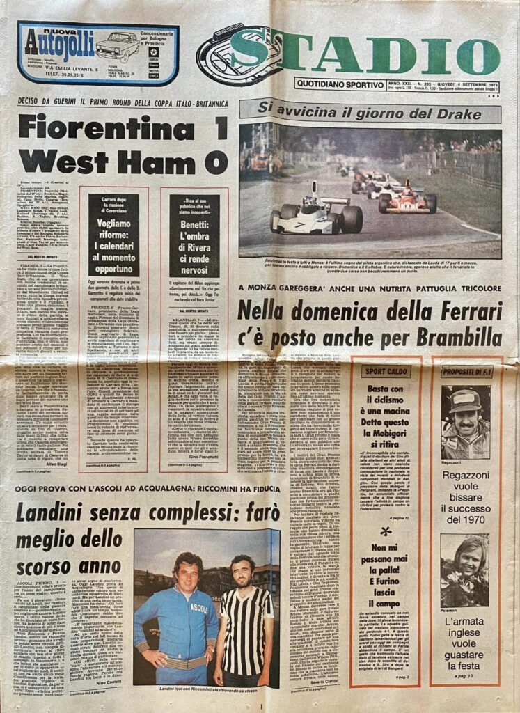Stadio Fiorentina-West Ham 1975