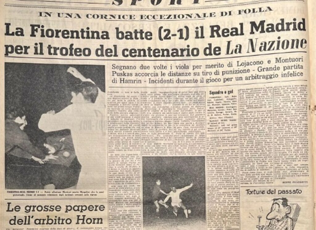 Fiorentina-Real Madrid 2-1 La Nazione small