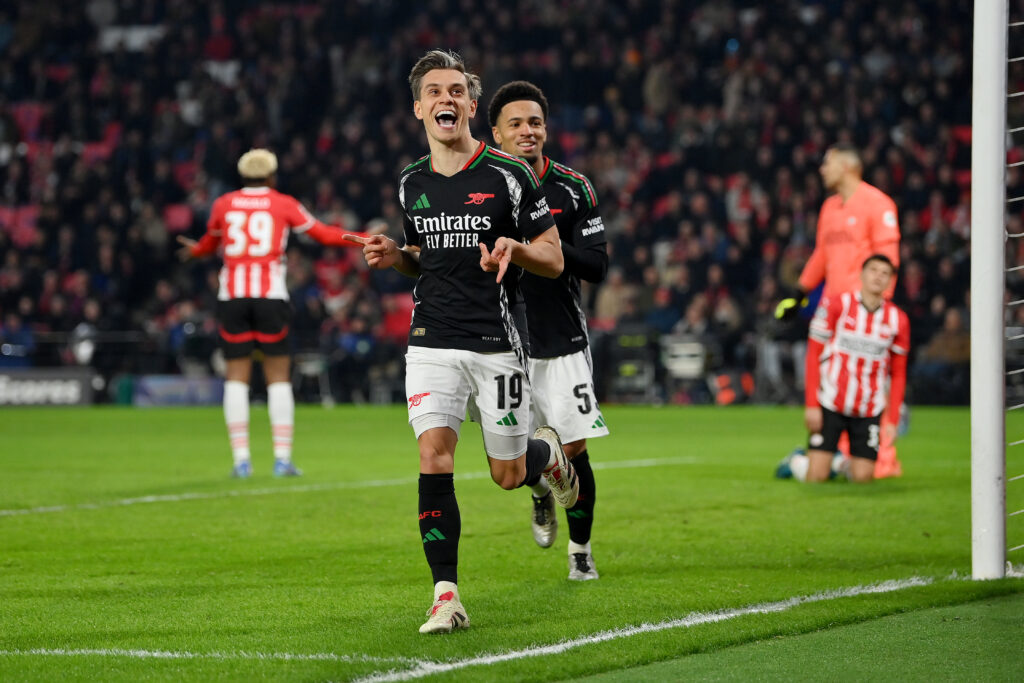 PSV Eindhoven v Arsenal FC - UEFA Champions League 2024/25 Round of 16 First Leg