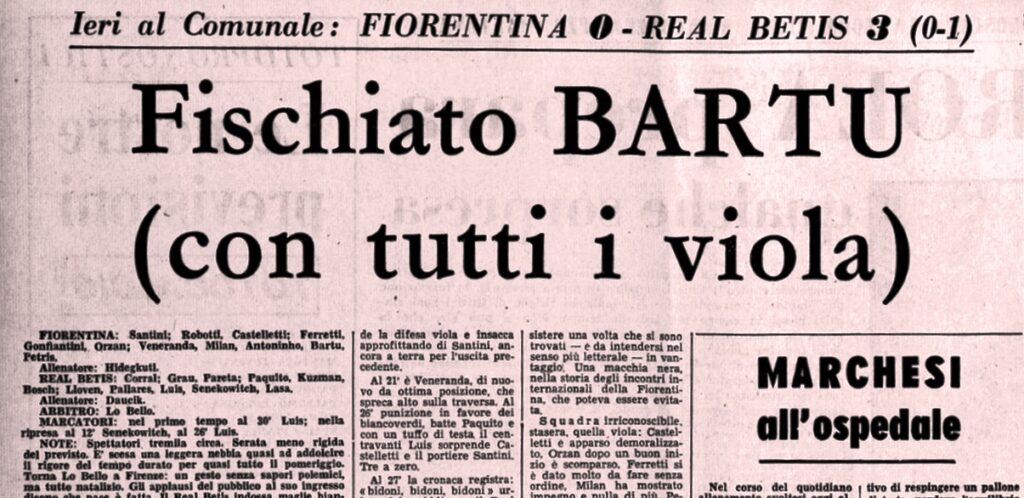 Fiorentina-Betis 0-3 1961