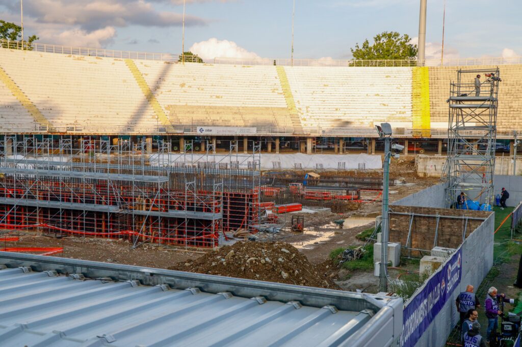 FIRENZE STADIO ARTEMIO FRANCHI LAVORI CANTIERE CURVA FIESOLE