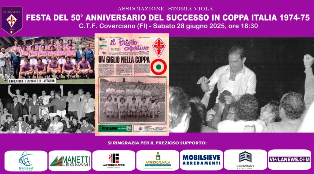 Locandina Coppa Italia 1975-2025 La notte della Coppa Italia