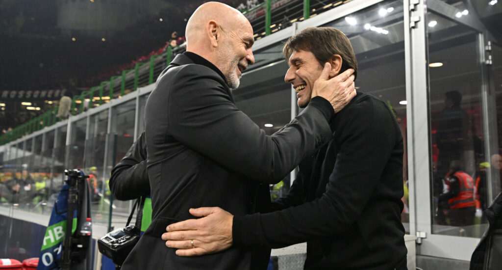 Stefano Pioli con Antonio Conte
