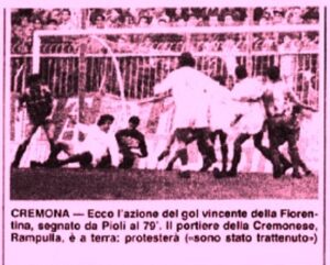 Cremonese-Fiorentina 1-2 29 ottobre 1989 Gol Pioli
