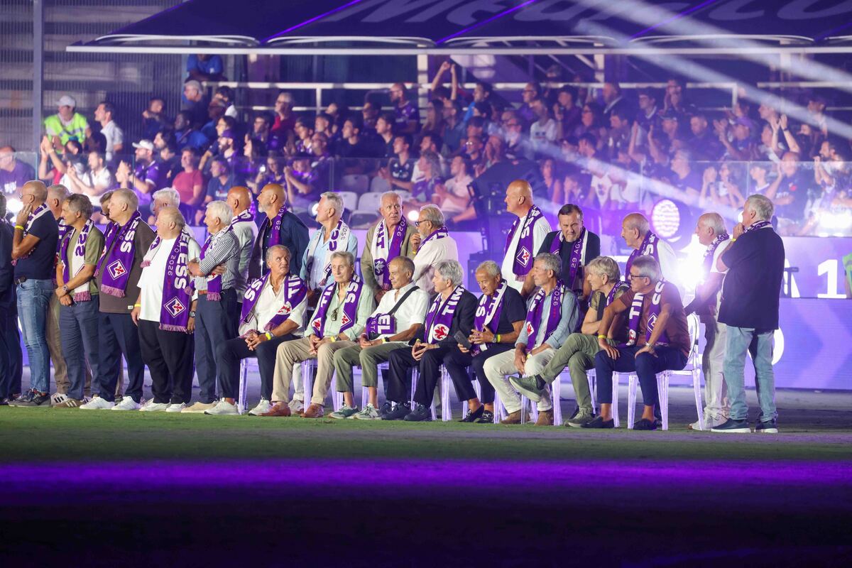 FIRENZE STADIO ARTEMIO FRANCHI FESTA PER IL CENTENARIO DELLA FIORENTINA