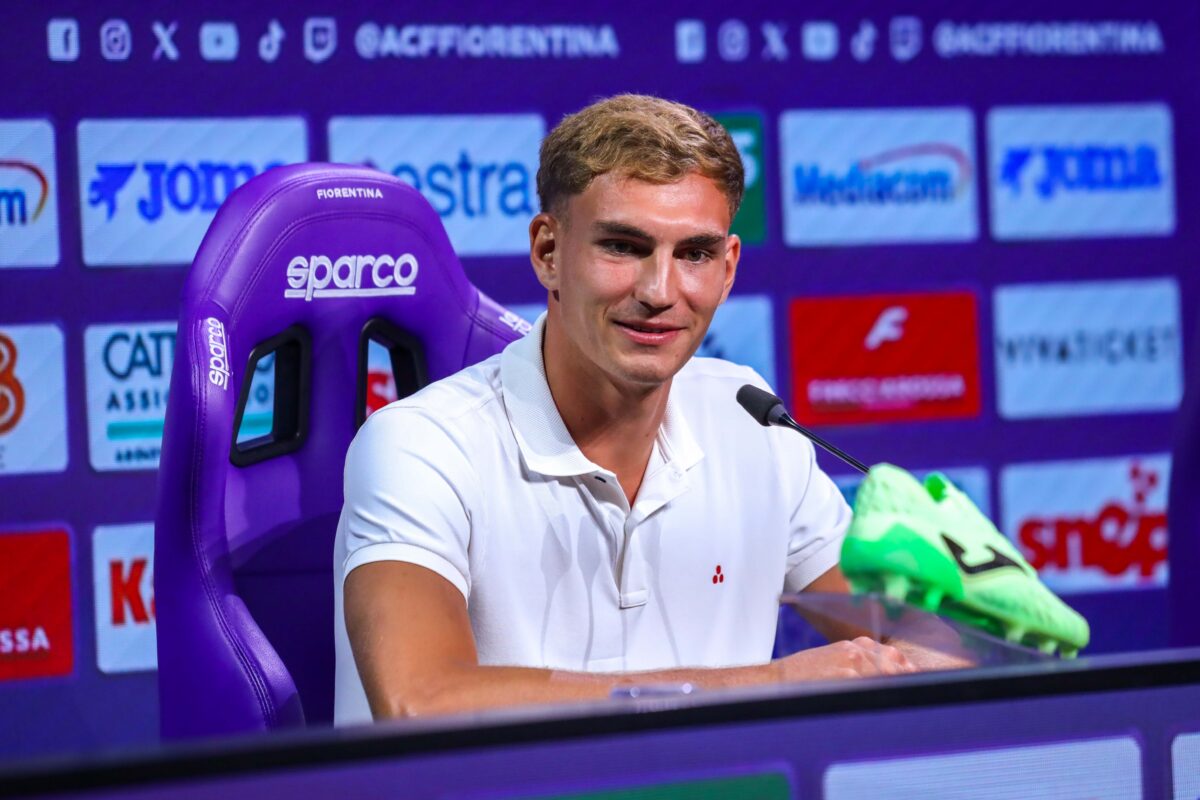 BAGNO A RIPOLI VIOLA PARK PRESENTAZIONE NUOVO GIOCATORE DELLA FIORENTINA MATEO PELLEGRINO
