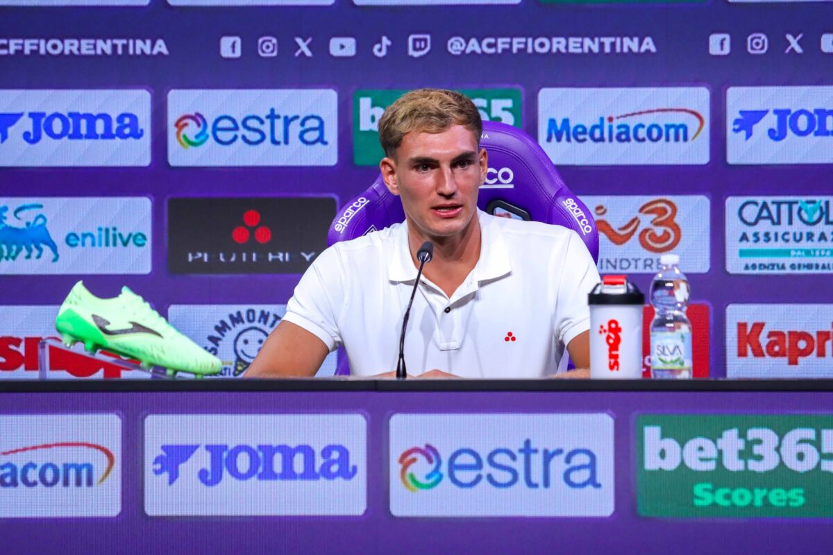 BAGNO A RIPOLI VIOLA PARK PRESENTAZIONE NUOVO GIOCATORE DELLA FIORENTINA MATEO PELLEGRINO