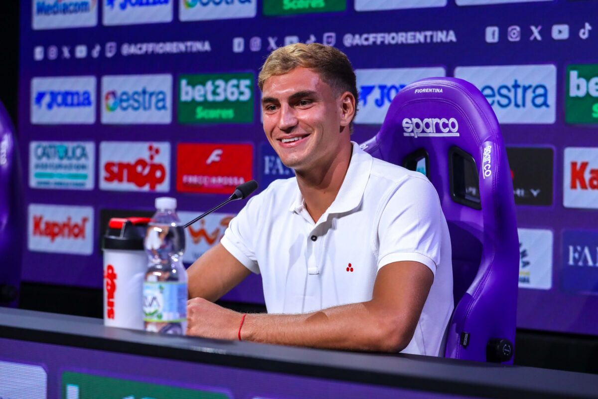 BAGNO A RIPOLI VIOLA PARK PRESENTAZIONE NUOVO GIOCATORE DELLA FIORENTINA MATEO PELLEGRINO