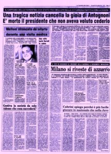 Morto Melloni Gazzetta 28 settembre 1979 articoli