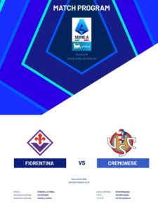 Fiorentina-Cremonese al Franchi di Siena Match program