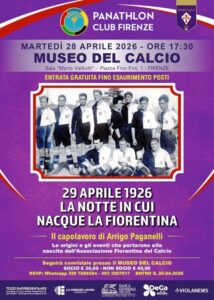 Evento 28 aprile 2026 Centenario Fiorentina Panathlon