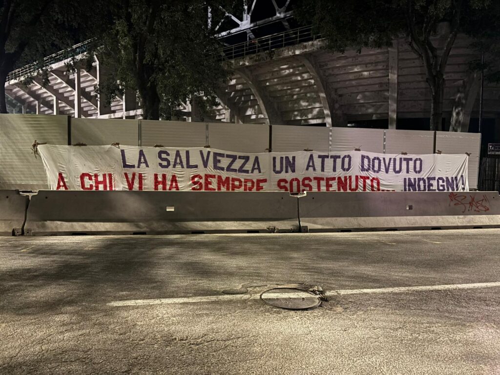 salvezza striscione franchi fiesole
