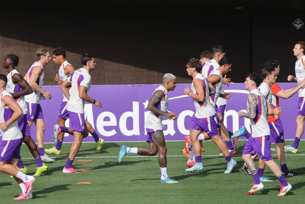 BAGNO A RIPOLI VIOLA PARK PRIMO ALLENAMENTO DELLA FIORENTINA CON L' ALLENATORE GROSSO